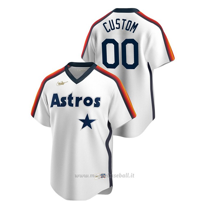 Maglia Baseball Uomo Houston Astros Personalizzate Cooperstown Collection Primera Bianco